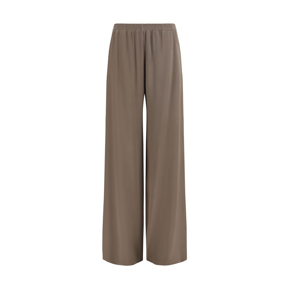 Brown Viscose Casual Pants