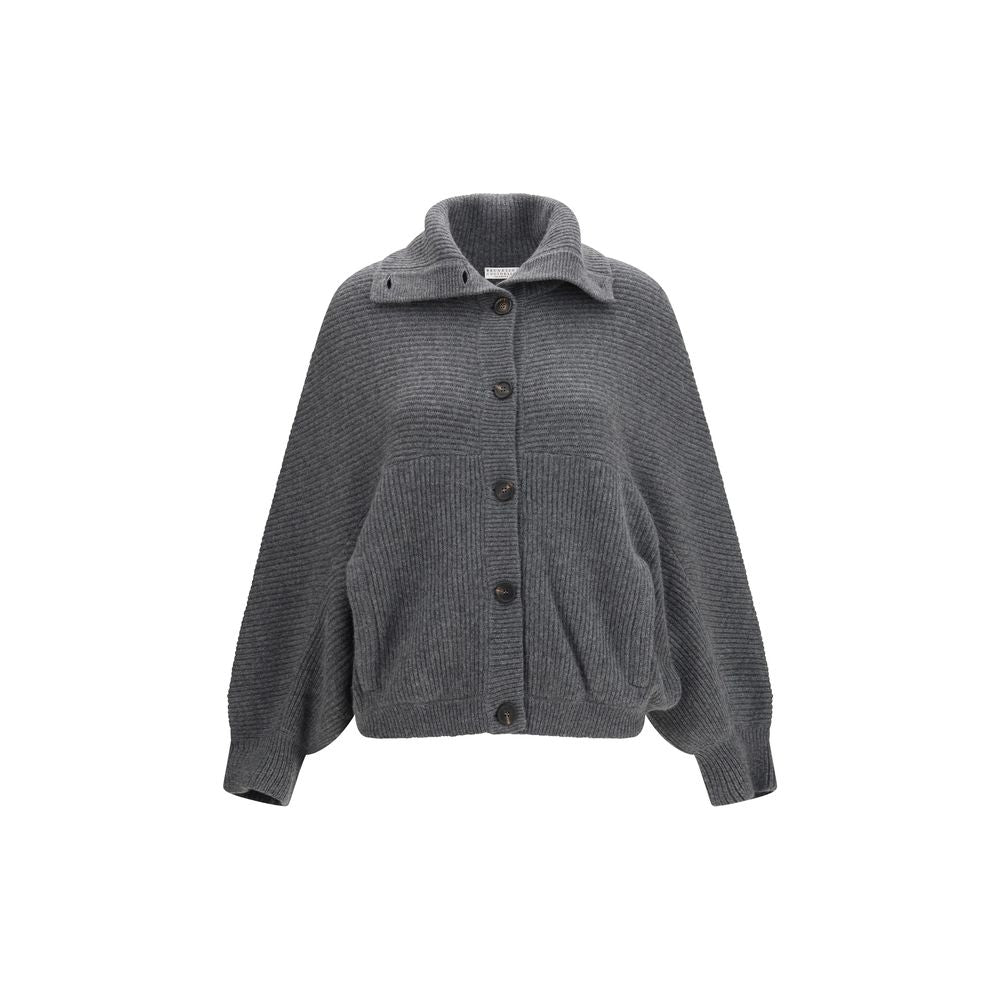 Gray Cashmere Cardigan