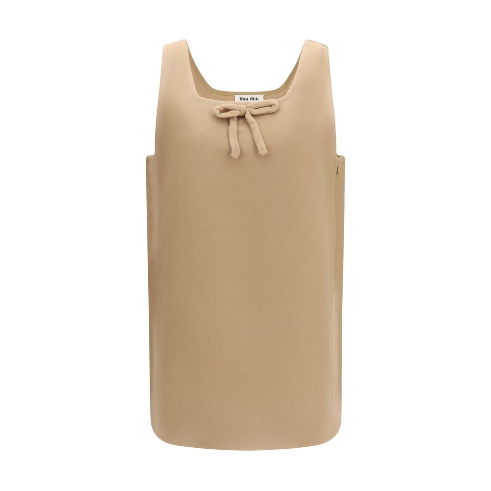 Beige Wool Oves Aries Casual Dress