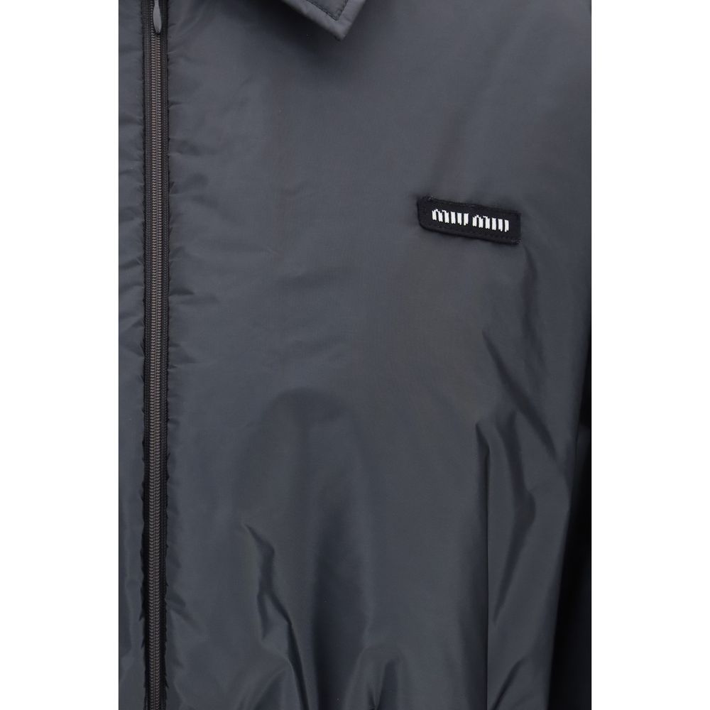 Gray Recycled Polyamide Shell Jacket
