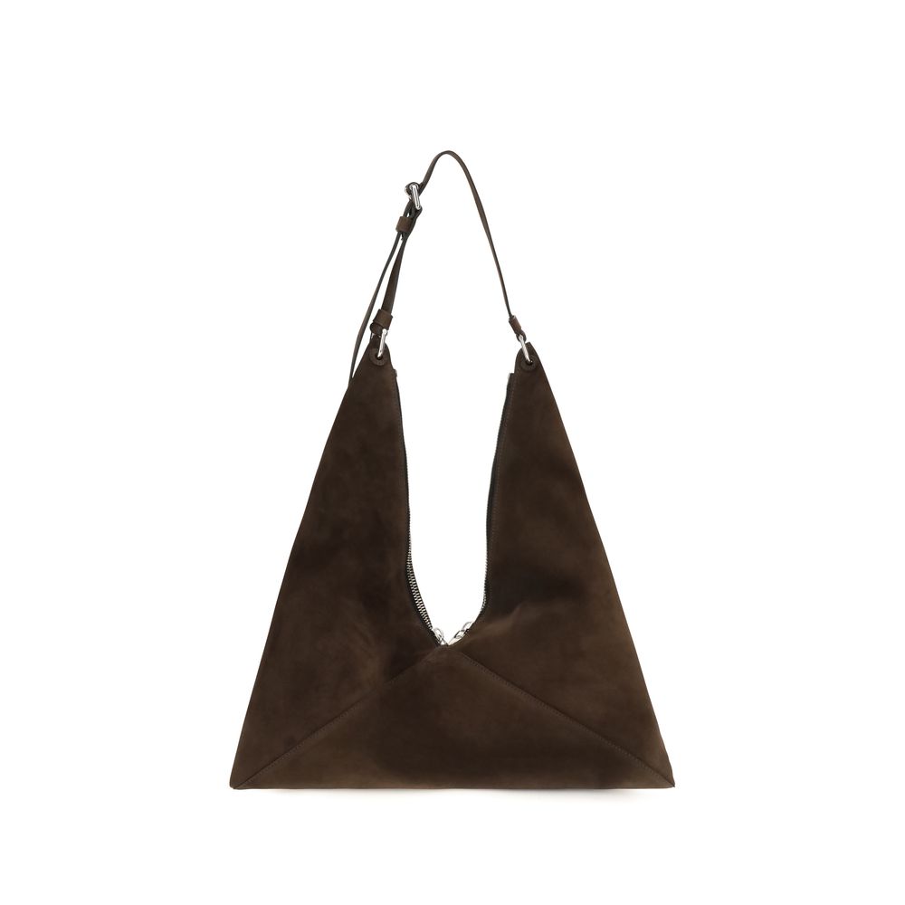 Brown Suede Leather Shoulder Bag