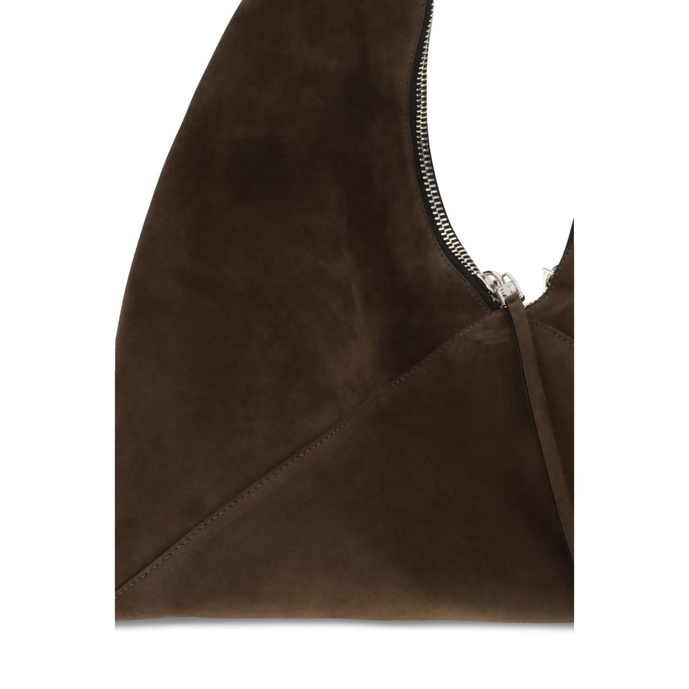 Brown Suede Leather Shoulder Bag