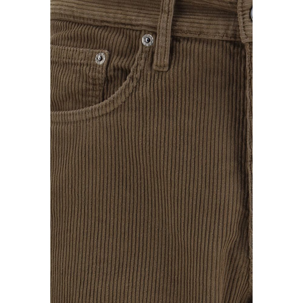 Bicolor Cotton Casual Pants