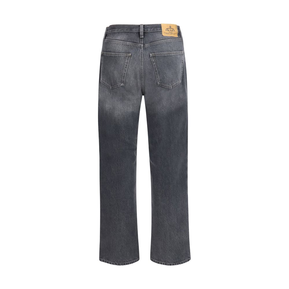 Black Cotton Relaxed Fit Jeans