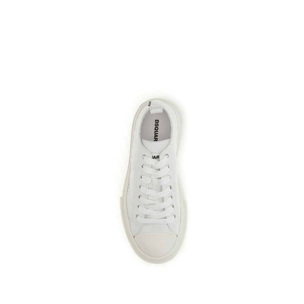 White Polyethylene Platform Sneakers