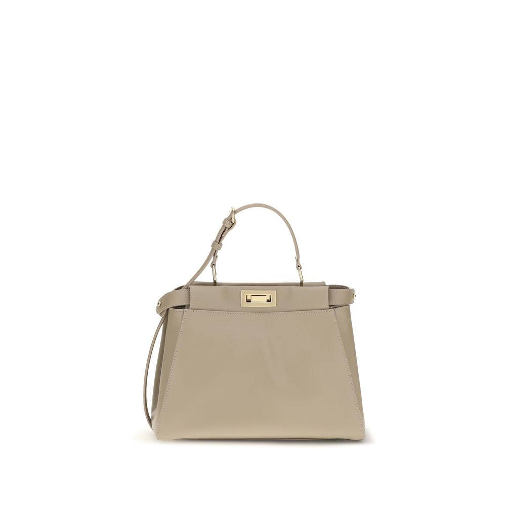 Beige Calf Leather Bos Taurus Shoulder Bag