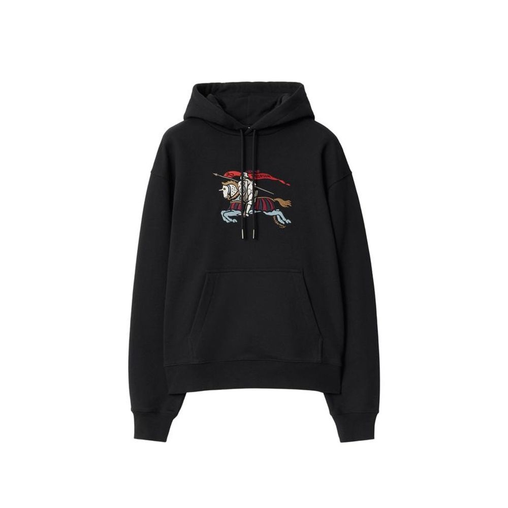Black Cotton Hoodie