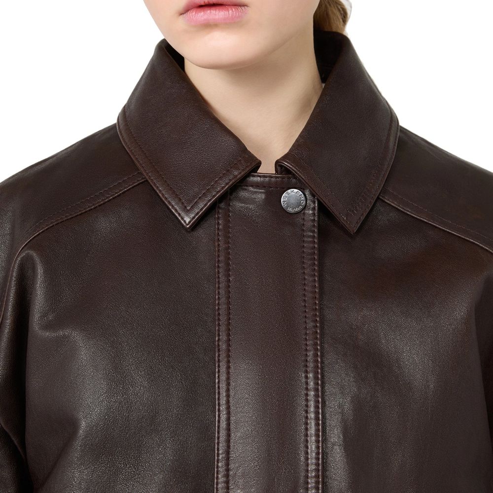 Brown Lamb Leather Bomber