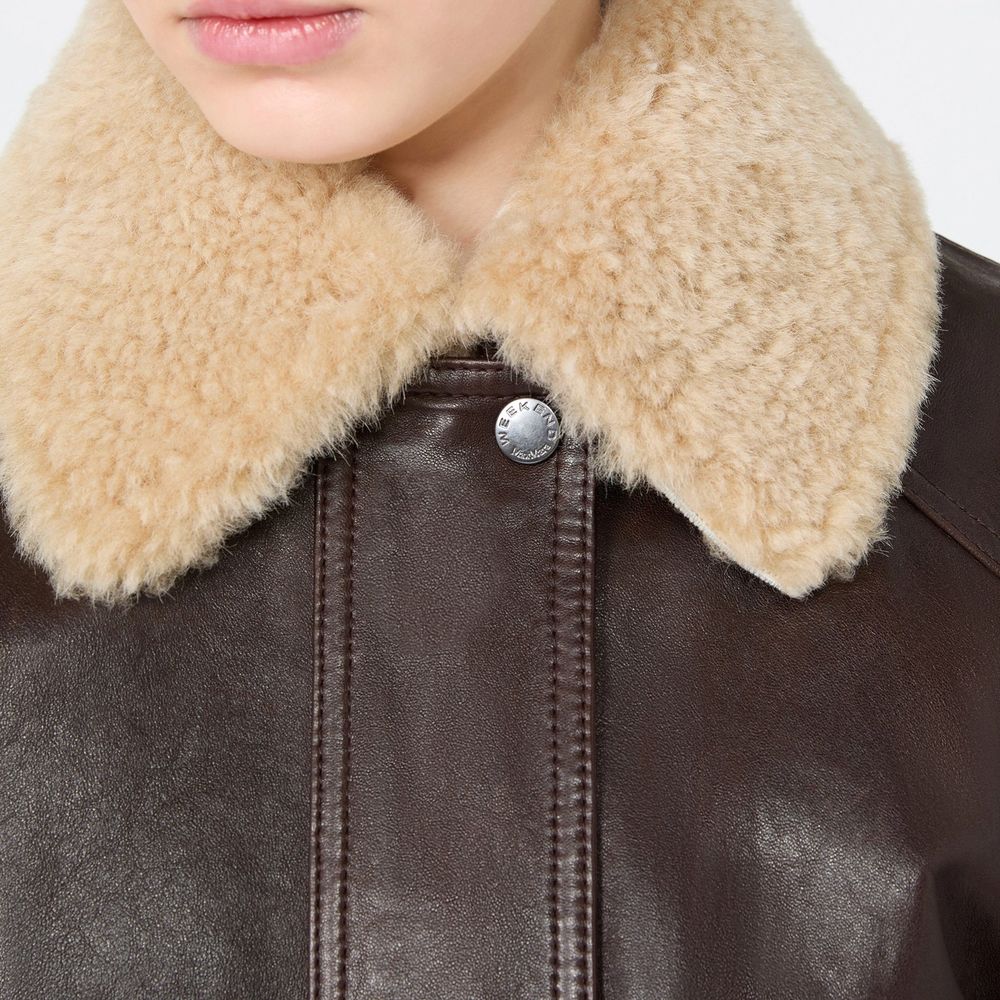Brown Lamb Leather Bomber