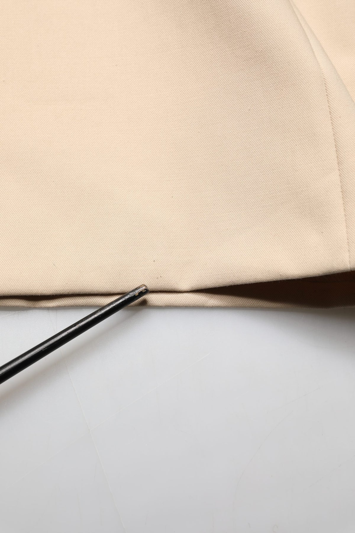 Beige Cotton Straight Men Formal Dress Pants