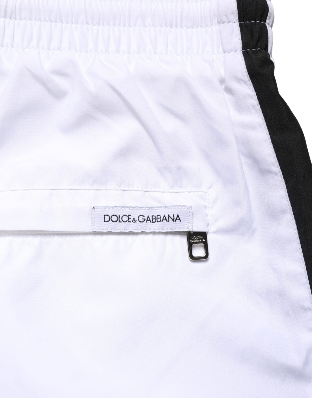 White DG Logo Men Drawstring Shorts Swimwear