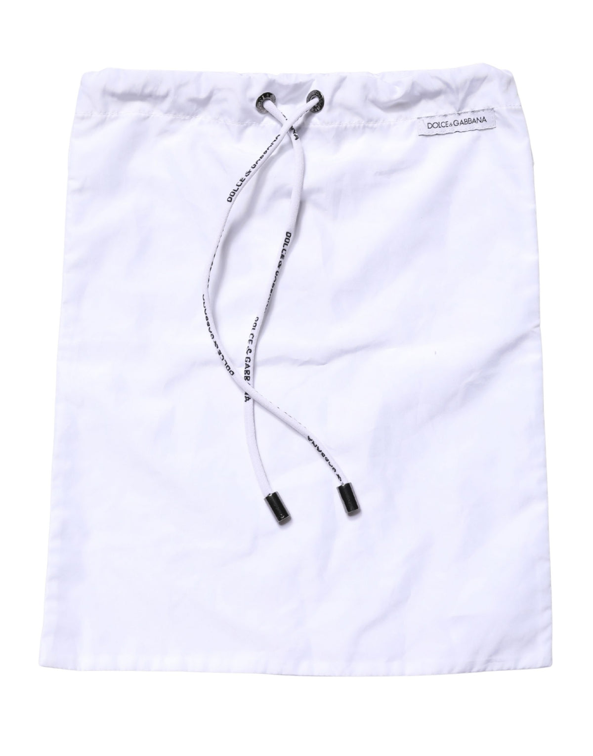 White DG Logo Men Drawstring Shorts Swimwear