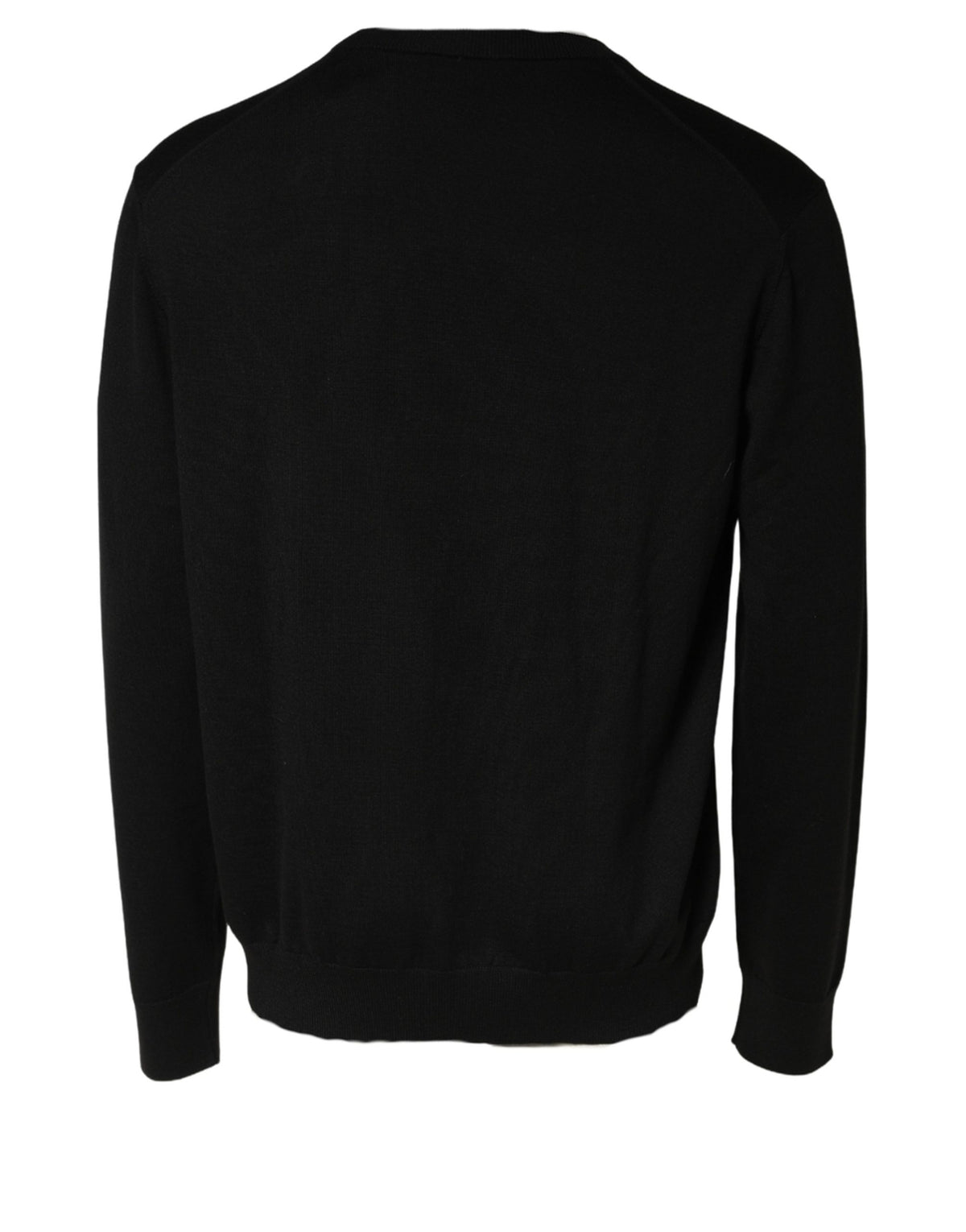 Black Wool DG Logo Men Crew Neck Sweater