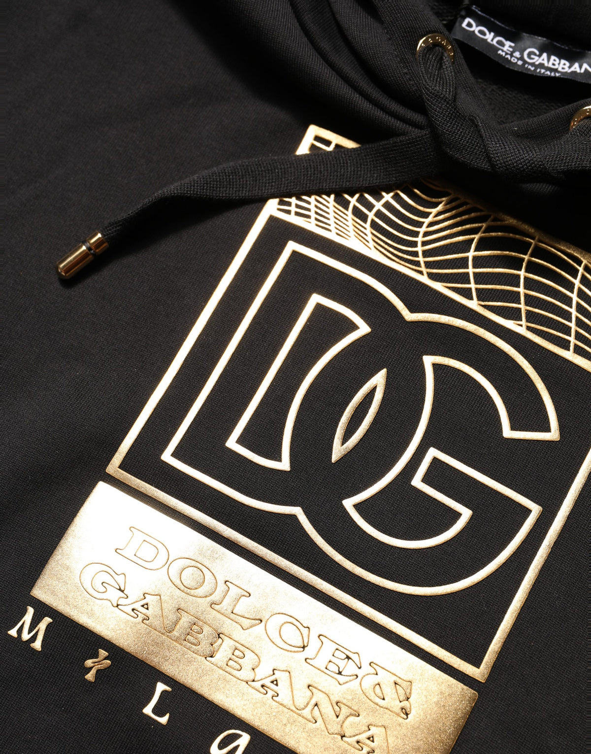 Black DG Logo Hoodie Men Sweatshirt Sweater