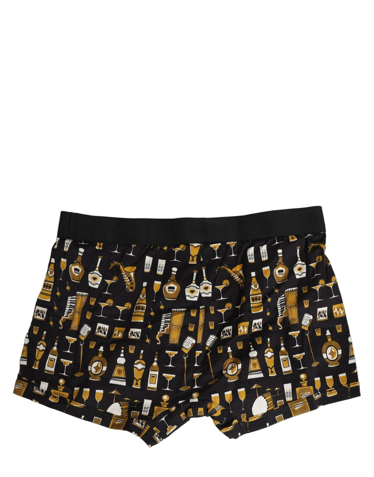 Black Cocktail Print Regular Boxer Underwear
