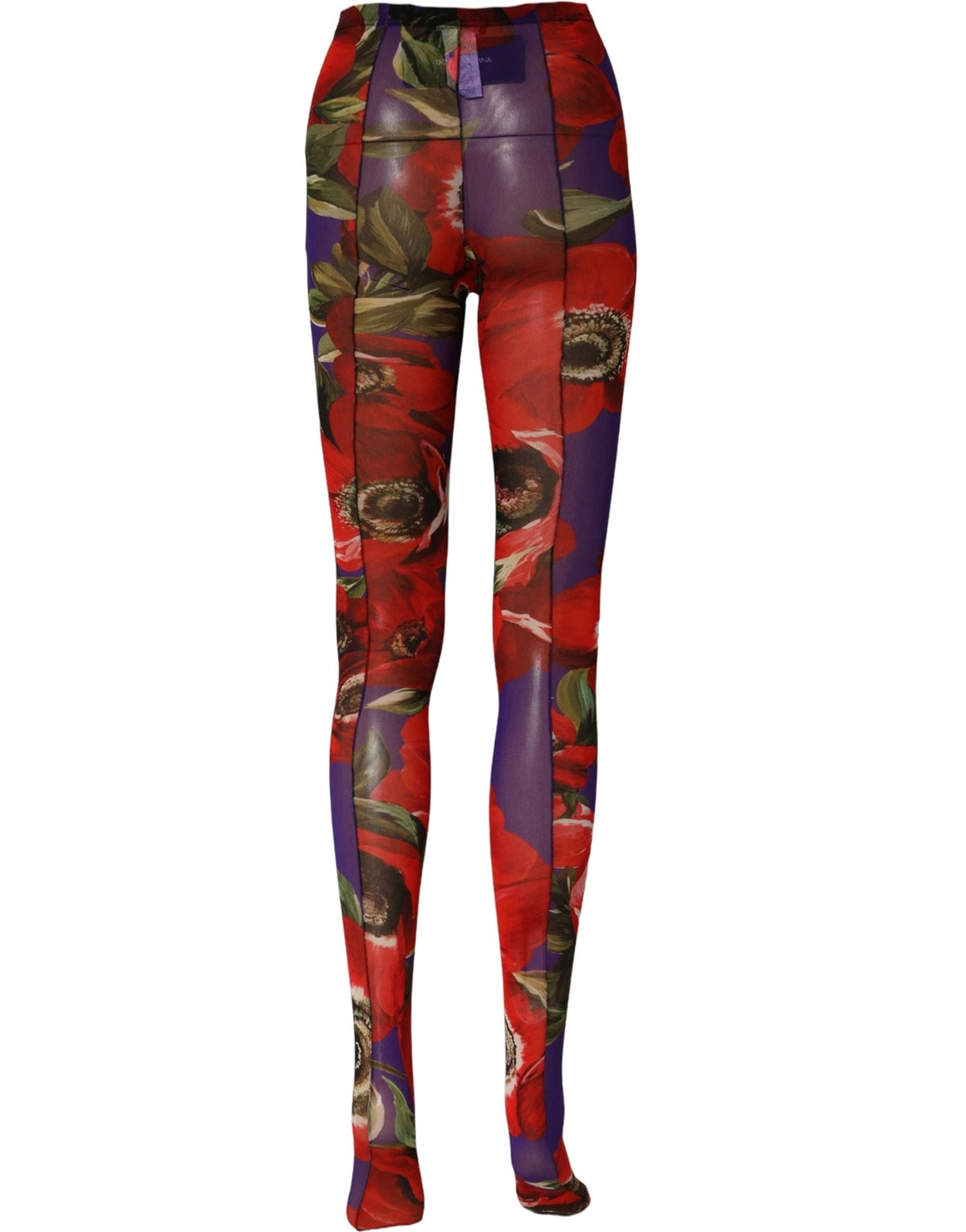 Multicolor Floral Nylon Tights Stockings Socks