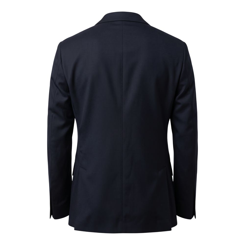 Blue Viscose Men Jacket