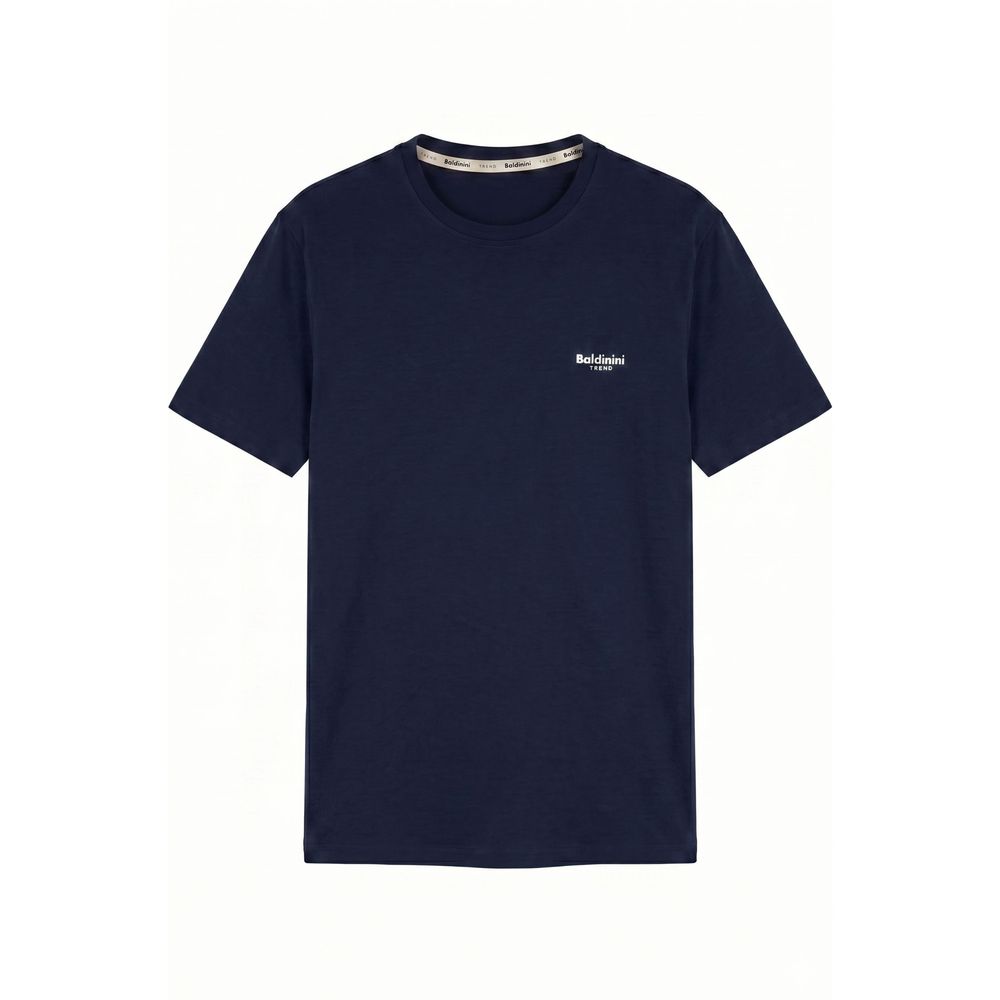 Blue Cotton Mens T-shirt