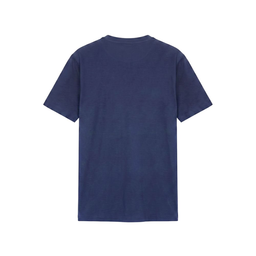 Blue Cotton Men's T-Shirt
