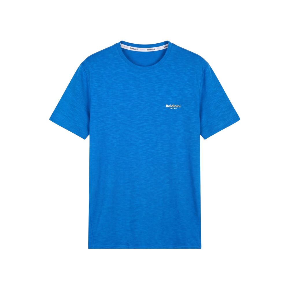 Light Blue Cotton Men T-shirt