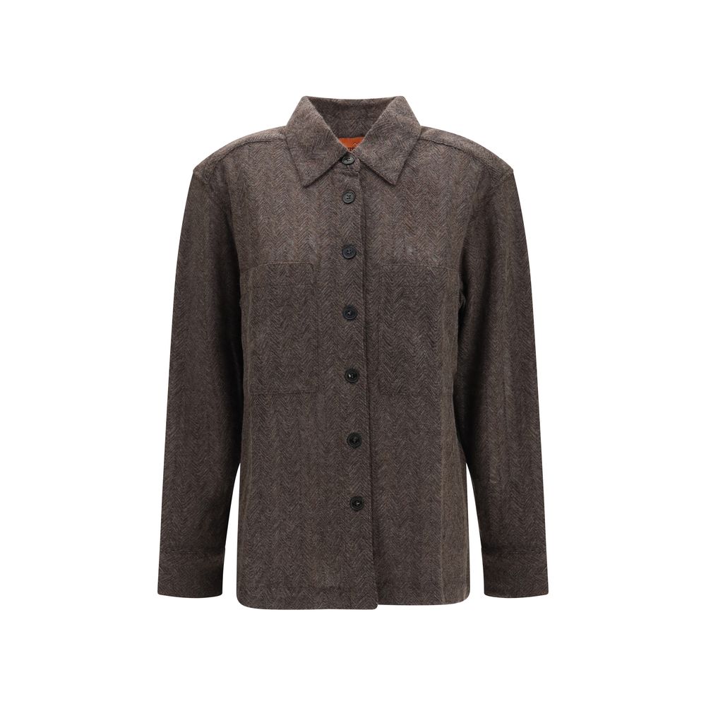 Brown Cashmere Dress Shirt