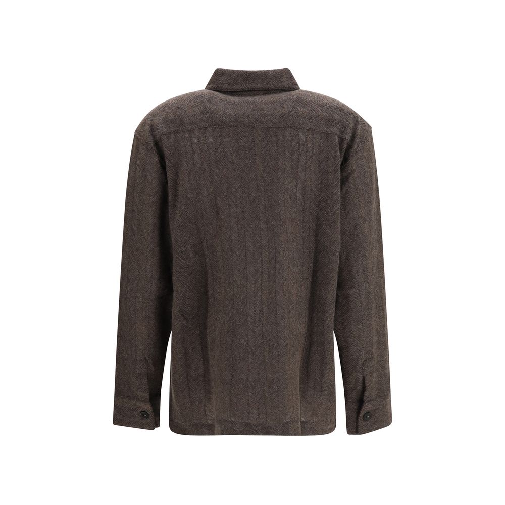 Brown Cashmere Dress Shirt