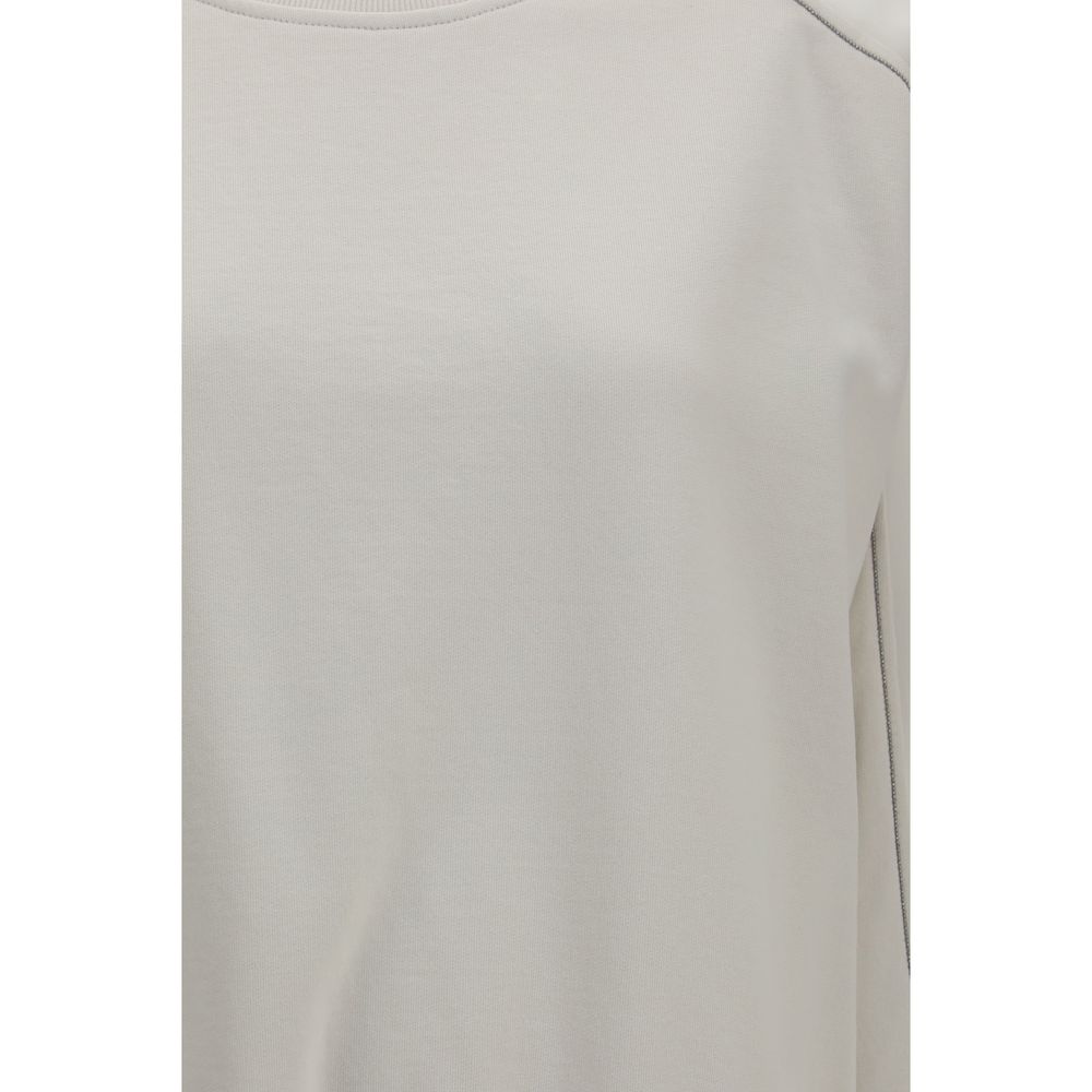 White Cotton Sweatshirt