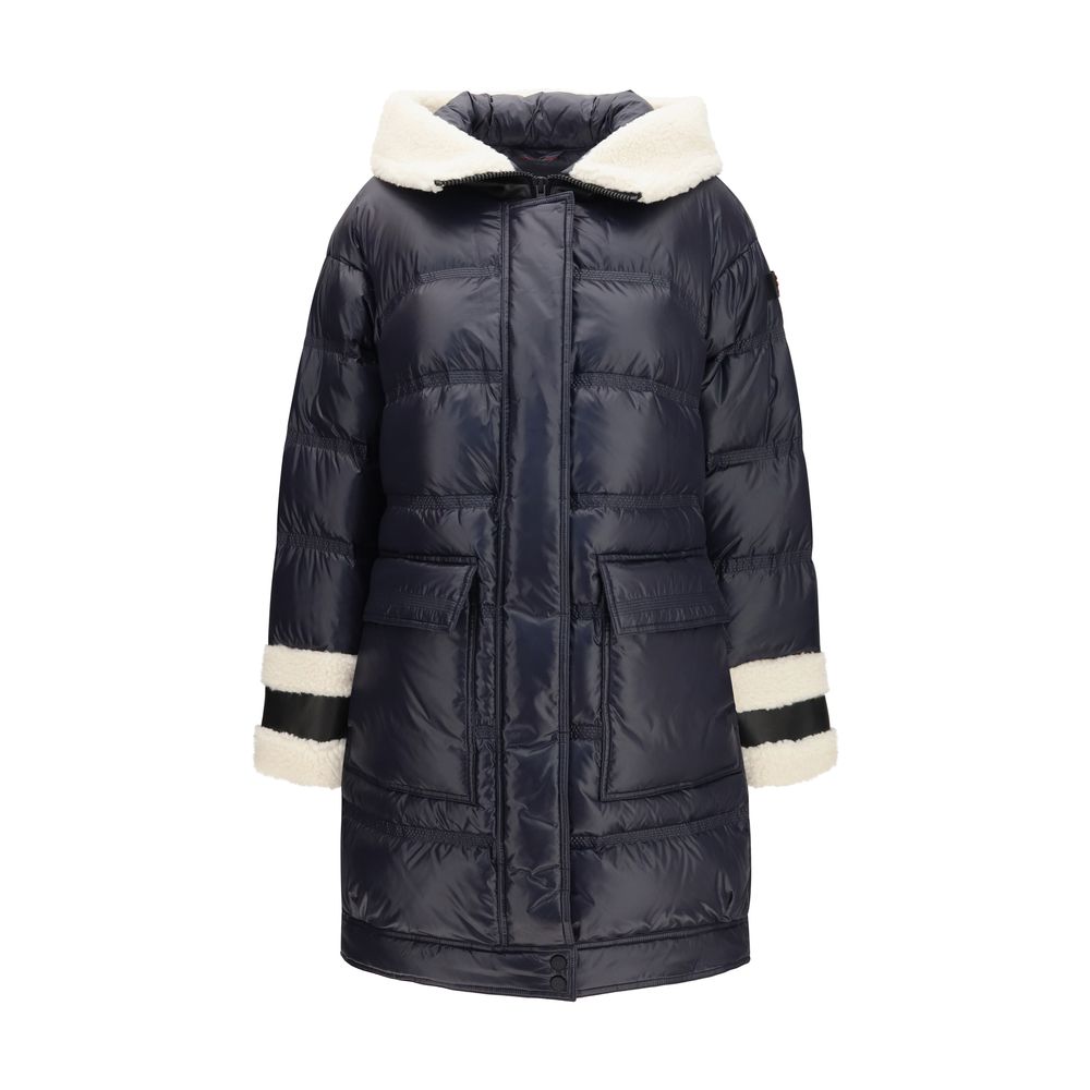 Blue Polyamide Full-Length Jacket
