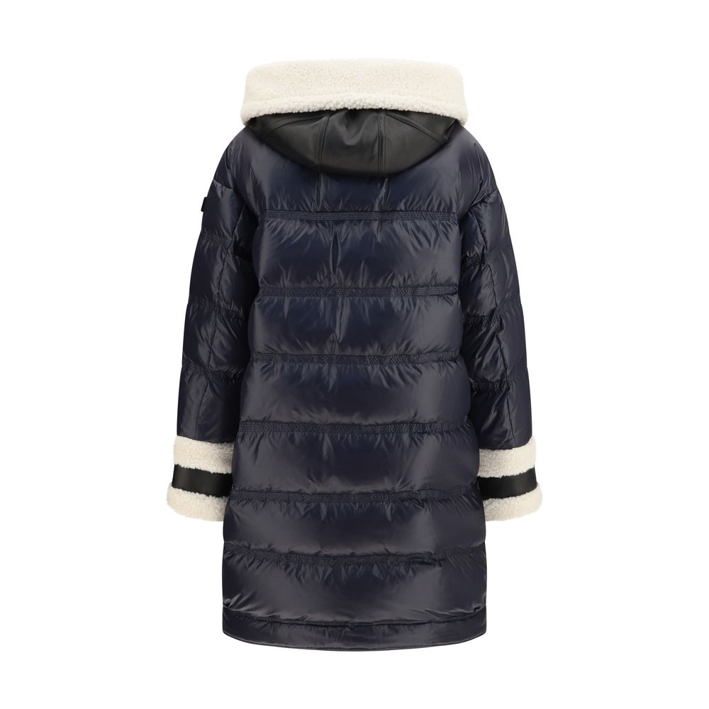 Blue Polyamide Full-Length Jacket