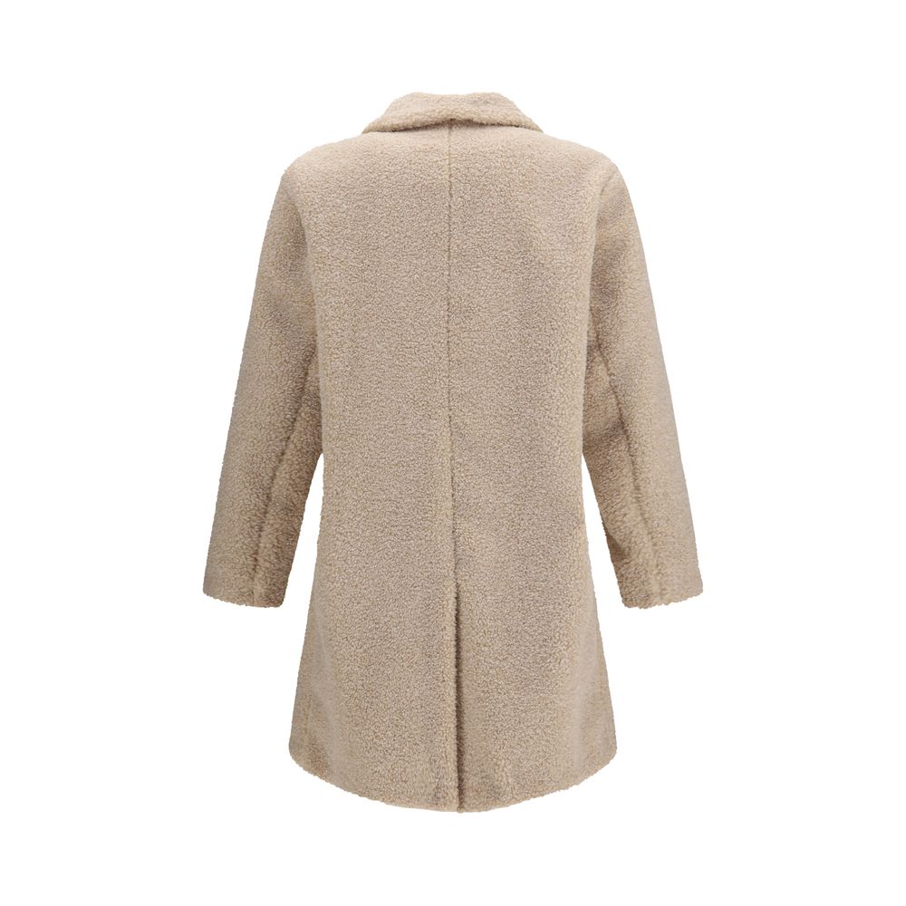 Beige Polyester Coat