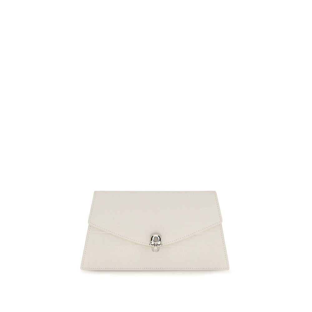 White Calf Leather Bos Taurus Clutch Bag