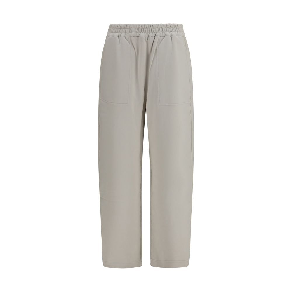 Beige Cotton Casual Pants