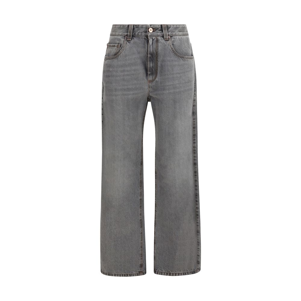 Gray Cotton Jeans Denim