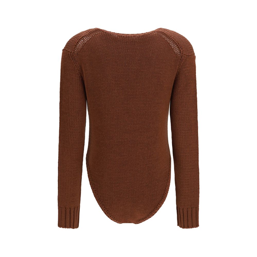 Brown Wool Oves Aries Bodysuit