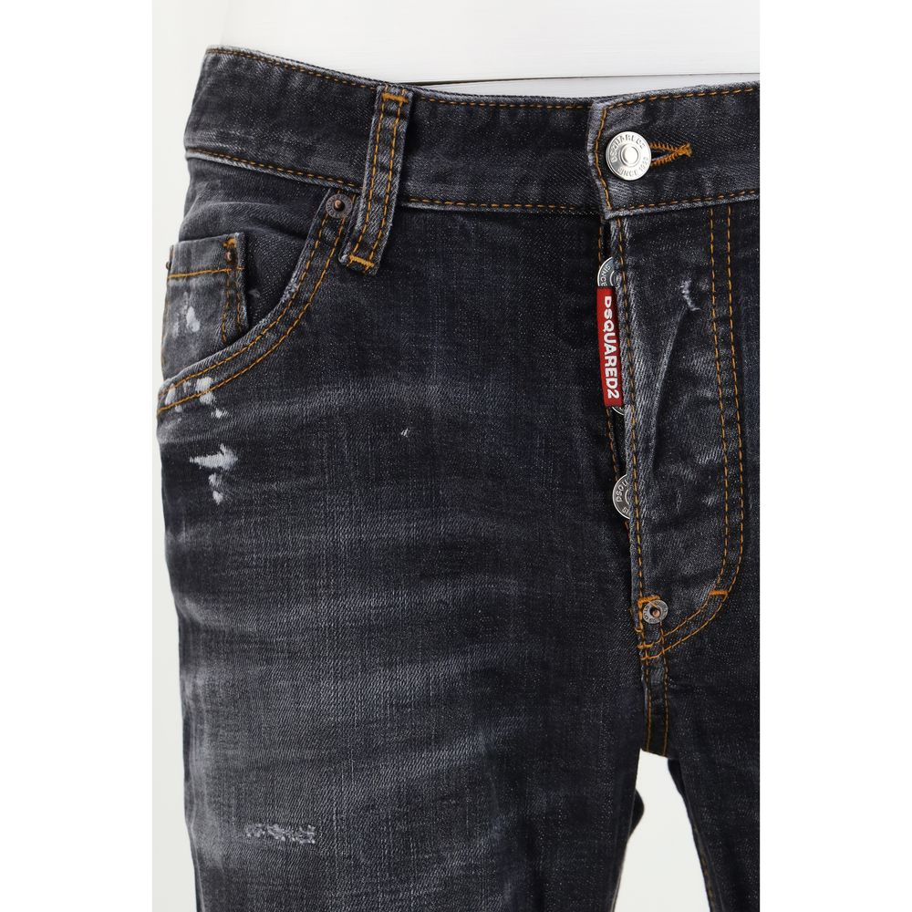 Black Cotton Jeans Denim