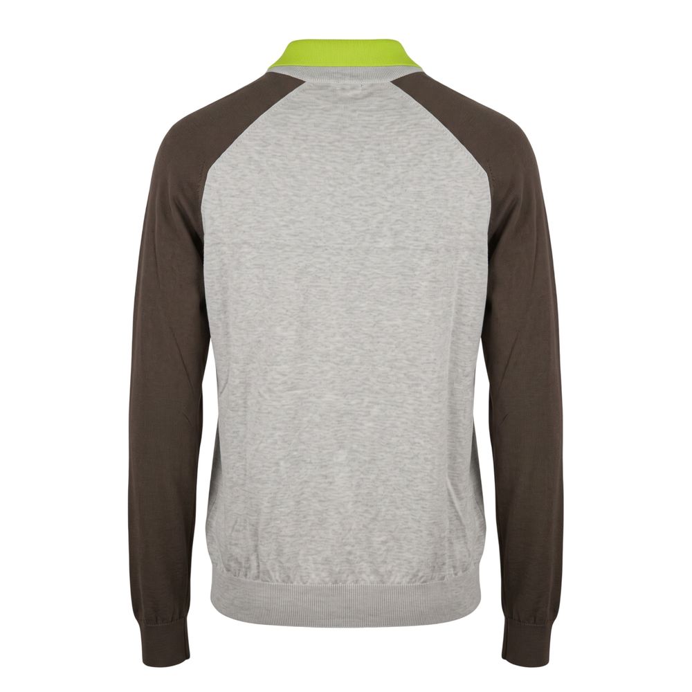 Grey Cotton Men's Sweater