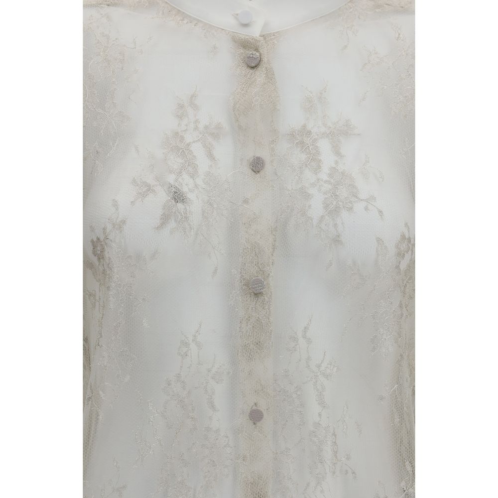 Beige Polyamide Blouse