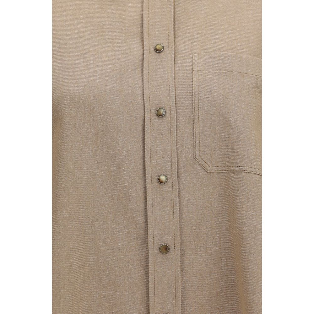 Beige Denim Shirt