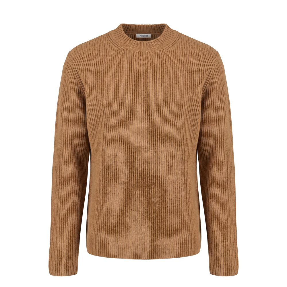 Brown Wool Men Sweater