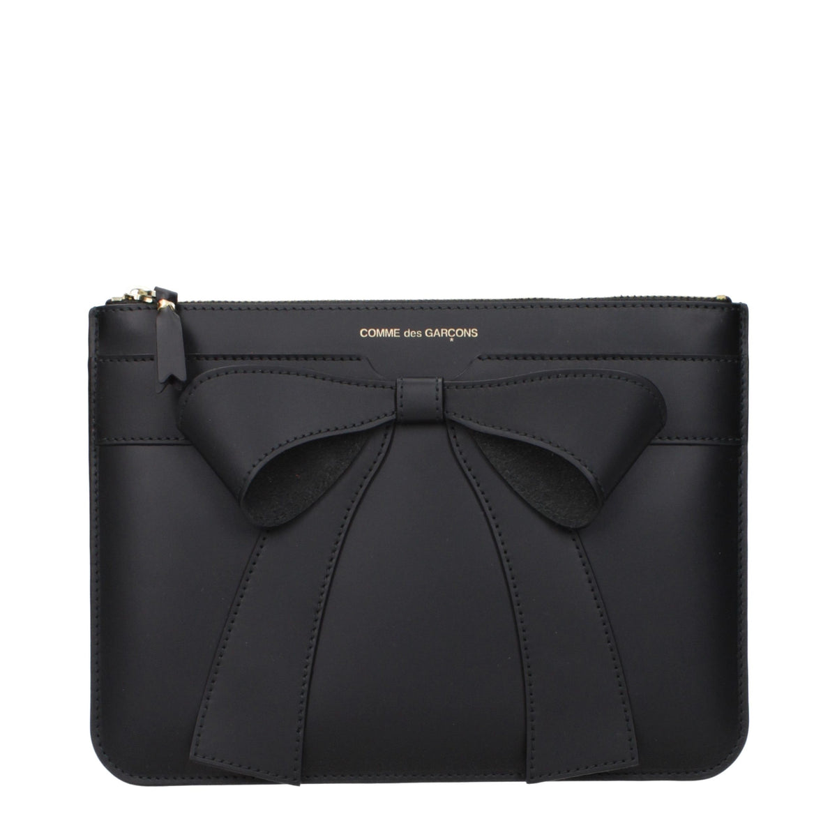 Black Leather Clutch Bag