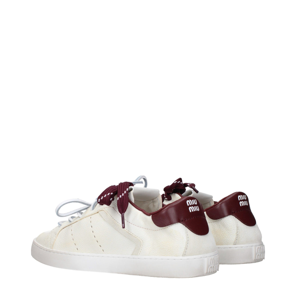 Beige Leather Sneakers