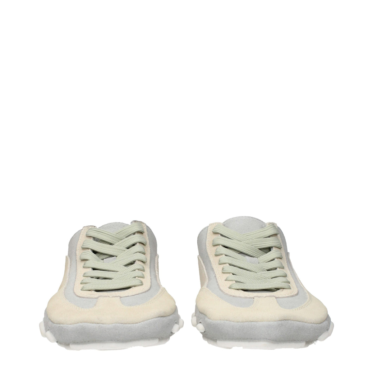 Beige Leather Sneakers