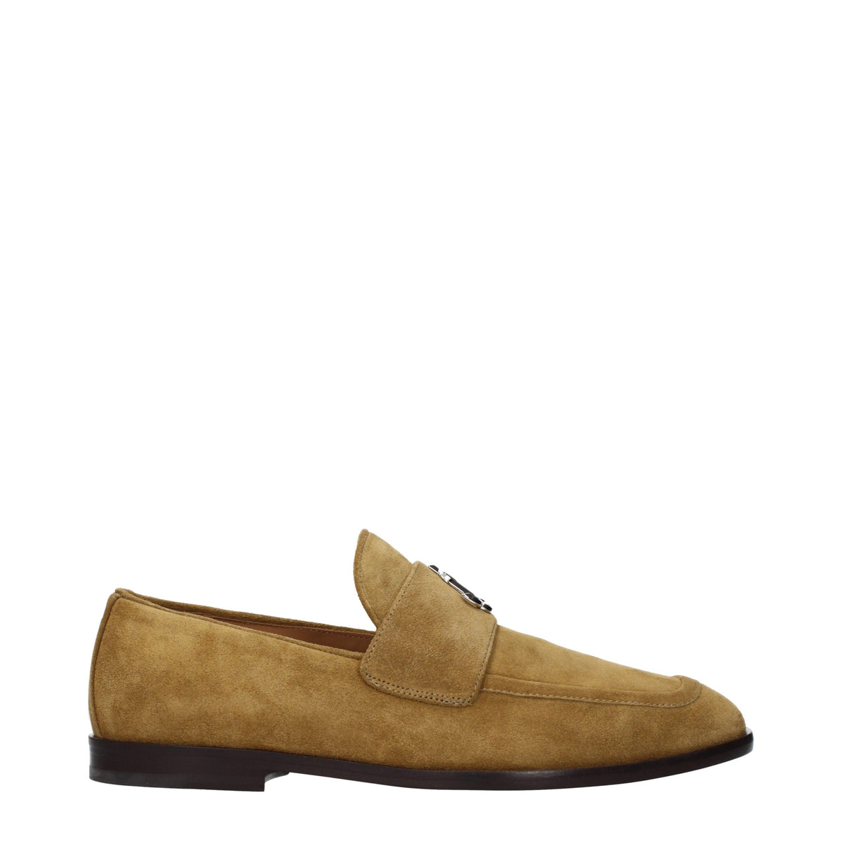 Brown Leather Slip-On Loafers