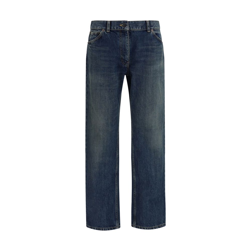 Blue Cotton Relaxed Fit Jeans