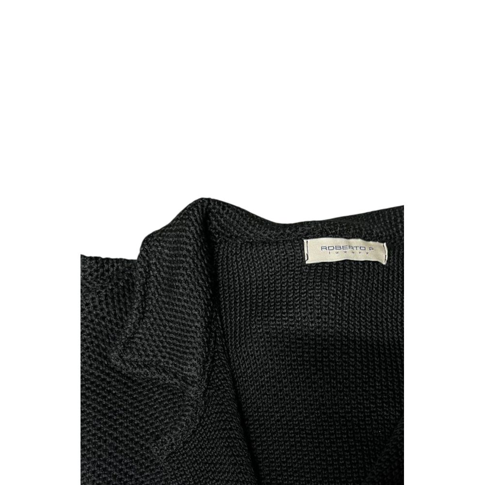 Black Wool Men's Sweater
