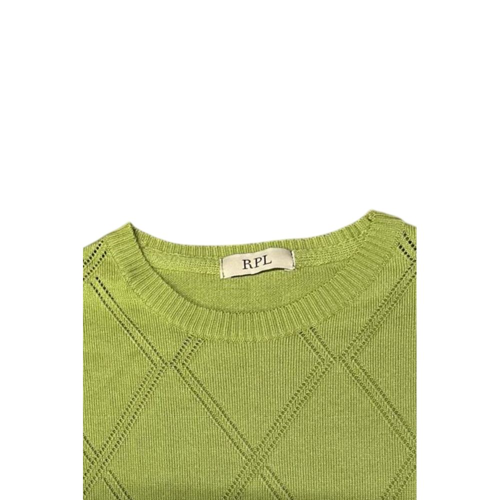 Green Cotton Men Sweater