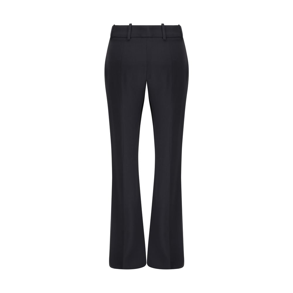 Black Acetate Flared Pants
