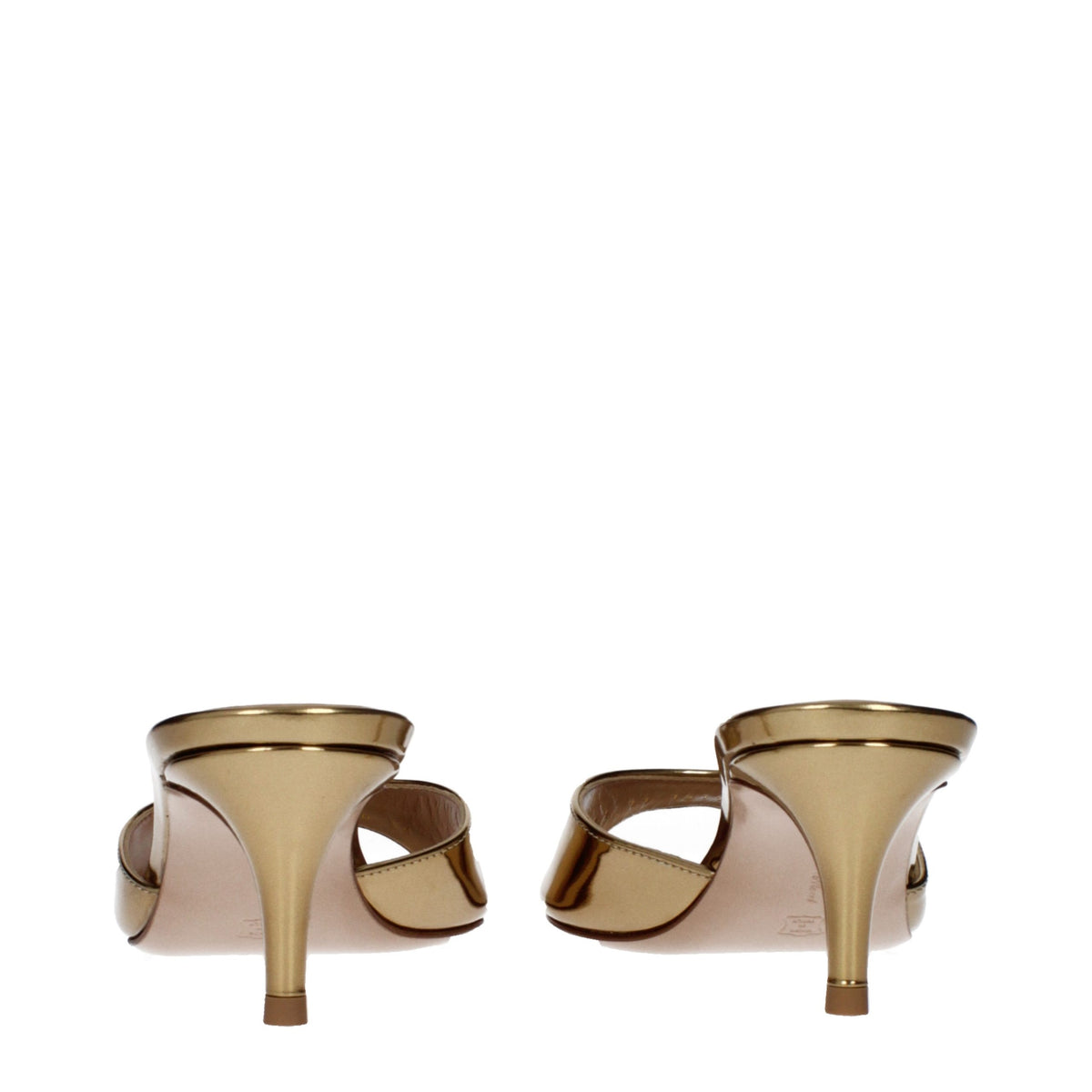 Gold Leather Platform Sandals
