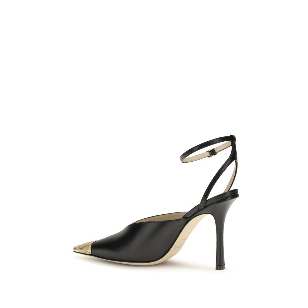 Black Calf Leather Bos Taurus High Heel Pumps