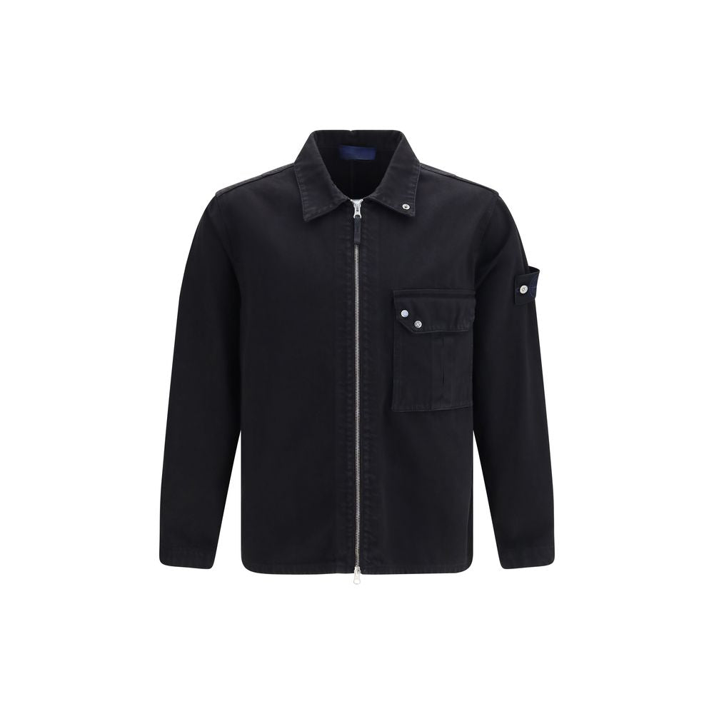Black Cotton Denim Jacket